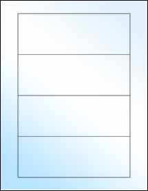 Sheet of 6.5" x 2.375" White Gloss Inkjet labels