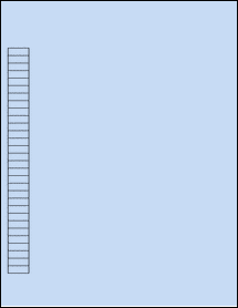 Sheet of 0.75" x 0.27" Pastel Blue labels
