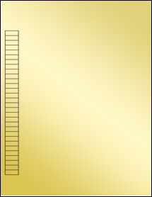 Sheet of 0.75" x 0.27" Gold Foil Laser labels