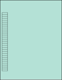 Sheet of 0.75" x 0.27" Pastel Green labels