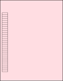 Sheet of 0.75" x 0.27" Pastel Pink labels