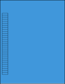 Sheet of 0.75" x 0.27" True Blue labels