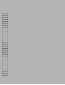 Sheet of 0.75" x 0.27" True Gray labels