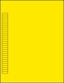 Sheet of 0.75" x 0.27" True Yellow labels