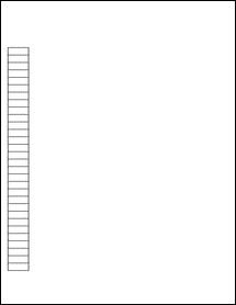 Sheet of 0.75" x 0.27" Weatherproof Matte Inkjet labels