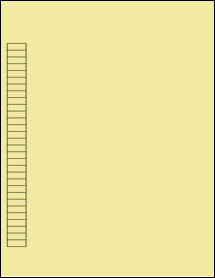 Sheet of 0.75" x 0.27" Pastel Yellow labels