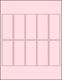 Sheet of 1.5" x 3.5" Pastel Pink labels
