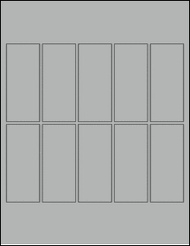 Sheet of 1.5" x 3.5" True Gray labels