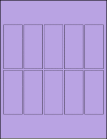 Sheet of 1.5" x 3.5" True Purple labels