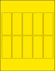 Sheet of 1.5" x 3.5" True Yellow labels
