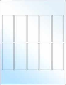 Sheet of 1.5" x 3.5" White Gloss Inkjet labels