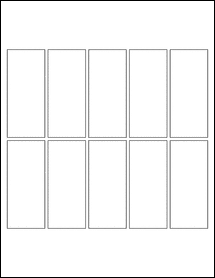 Sheet of 1.5" x 3.5" Removable White Matte labels