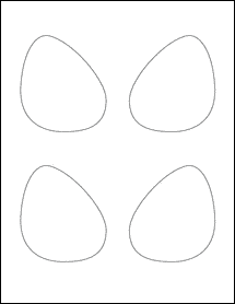 Sheet of 3.123" x 3.5086"  labels