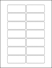 Sheet of 3" x 1.25" Removable White Matte labels