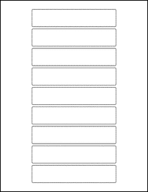 Sheet of 4.875" x 1"  labels