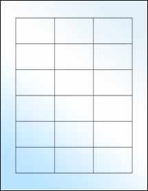 Sheet of 2.25" x 1.5" White Gloss Inkjet labels
