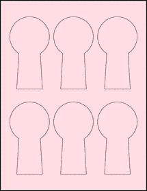 Sheet of 2.3125" x 4.1917" Pastel Pink labels