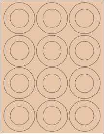 Sheet of 2.5625" x 2.5625" Light Tan labels