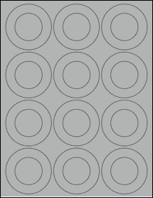 Sheet of 2.5625" x 2.5625" True Gray labels