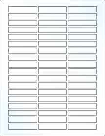 Sheet of 2.3125" x 0.4375" Clear Gloss Laser labels