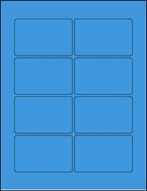 Sheet of 3.375" x 2.125" True Blue labels
