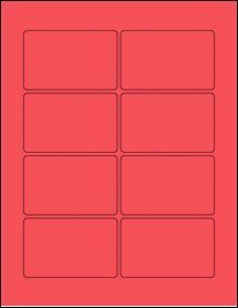 Sheet of 3.375" x 2.125" True Red labels