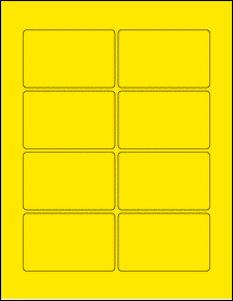 Sheet of 3.375" x 2.125" True Yellow labels