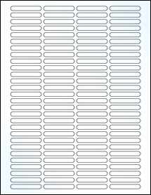 Sheet of 1.75" x 0.25" Clear Gloss Laser labels