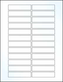 Sheet of 3.1" x 0.7" Clear Gloss Laser labels