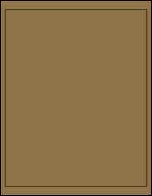 Sheet of 8" x 10" Brown Kraft labels