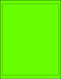 Sheet of 8" x 10" Fluorescent Green labels