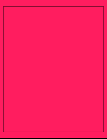 Sheet of 8" x 10" Fluorescent Pink labels