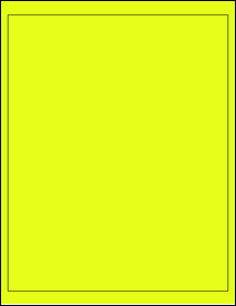 Sheet of 8" x 10" Fluorescent Yellow labels