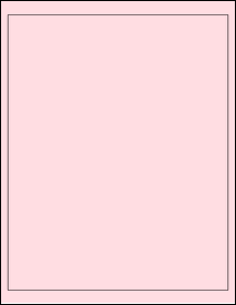 Sheet of 8" x 10" Pastel Pink labels