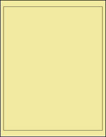 Sheet of 8" x 10" Pastel Yellow labels