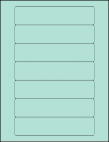 Sheet of 6.25" x 1.4375" Pastel Green labels