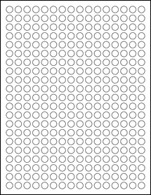 Sheet of 0.375" Circle  labels