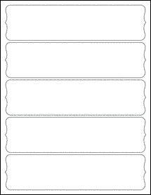 Sheet of 8" x 2"  labels