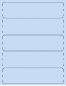 Sheet of 8" x 2" Pastel Blue labels