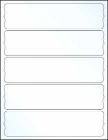 Sheet of 8" x 2" Clear Gloss Laser labels