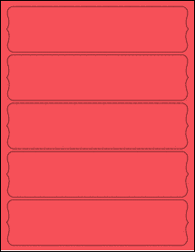 Sheet of 8" x 2" True Red labels