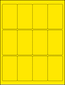 Sheet of 2" x 3.25" True Yellow labels