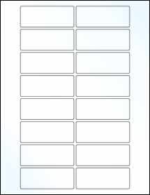 Sheet of 3.0625" x 1.1875" Clear Gloss Laser labels