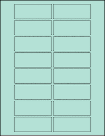 Sheet of 3.0625" x 1.1875" Pastel Green labels