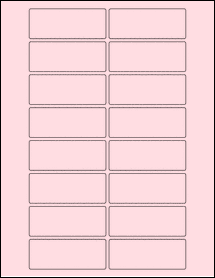 Sheet of 3.0625" x 1.1875" Pastel Pink labels