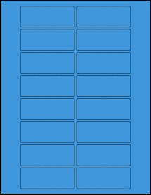 Sheet of 3.0625" x 1.1875" True Blue labels