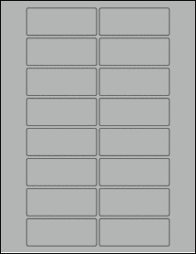 Sheet of 3.0625" x 1.1875" True Gray labels