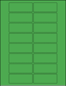 Sheet of 3.0625" x 1.1875" True Green labels