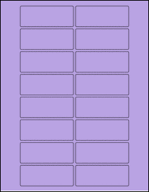 Sheet of 3.0625" x 1.1875" True Purple labels