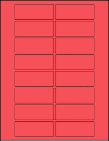 Sheet of 3.0625" x 1.1875" True Red labels